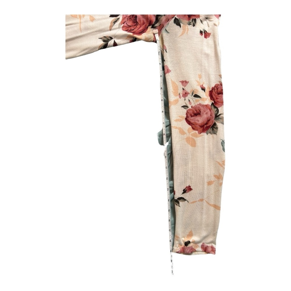 12 PM by Mon Ami Floral Long Sleeve Tee - Size S, White/Pink - Picture 9 of 14